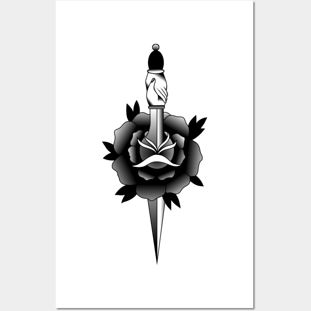 ROSE AND DAGGER Wall Art by art_of_josh